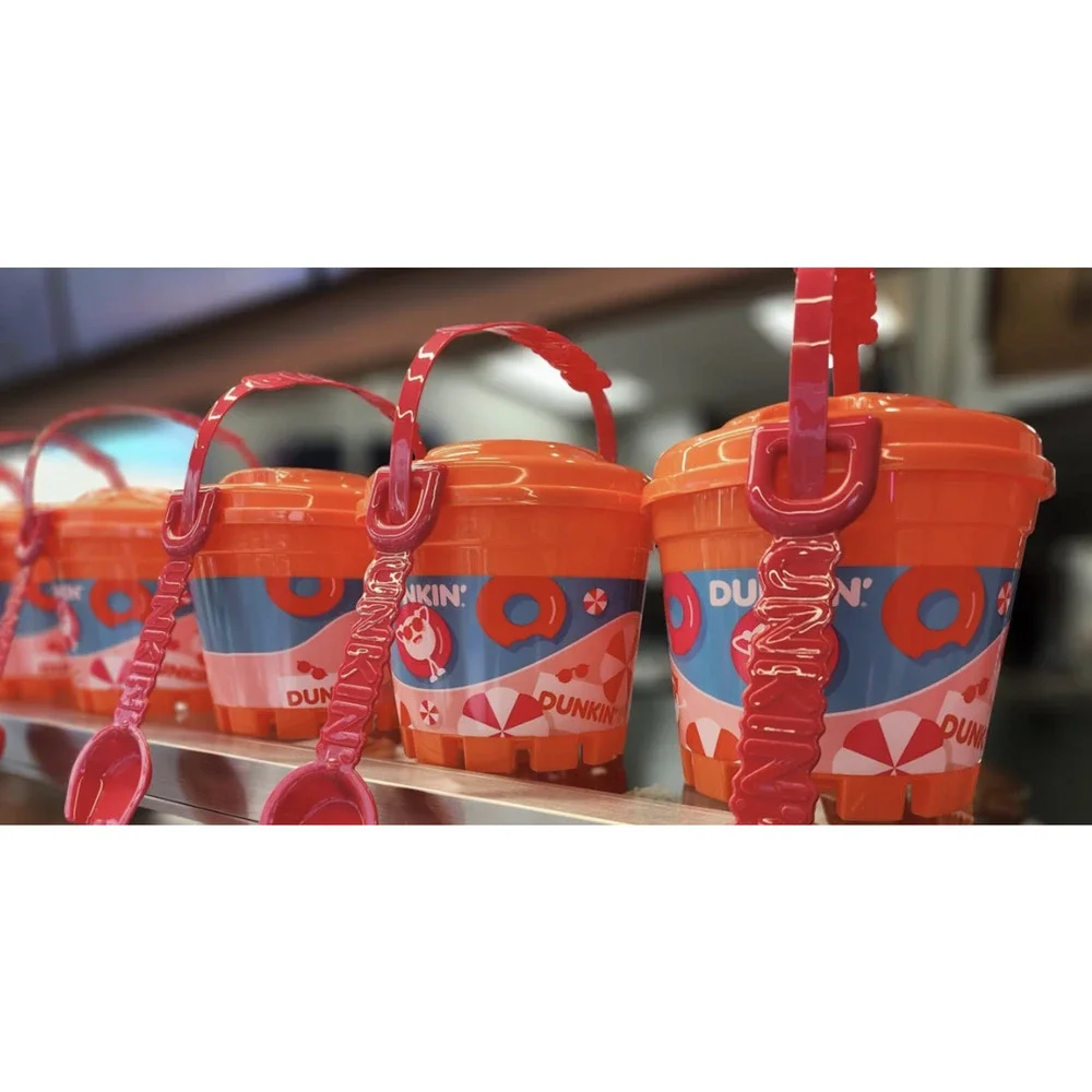 Dunkin' Donuts Beach Bucket/Pail/Shovel/Lid Real Housewives of Rhode Island-NEW!
